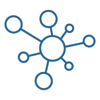 networking icon blue